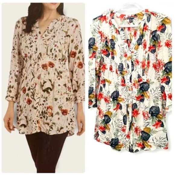 HILARY Radley Floral Pleated Tunic Too - Picture 6 of 6